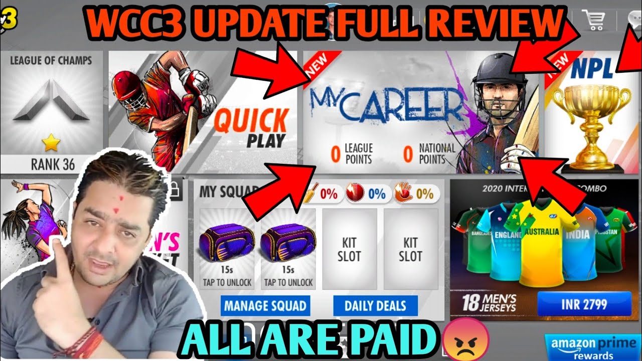 Wcc3 New Update Full Review || My Career Mode || Npl Tournament || Full Details ||