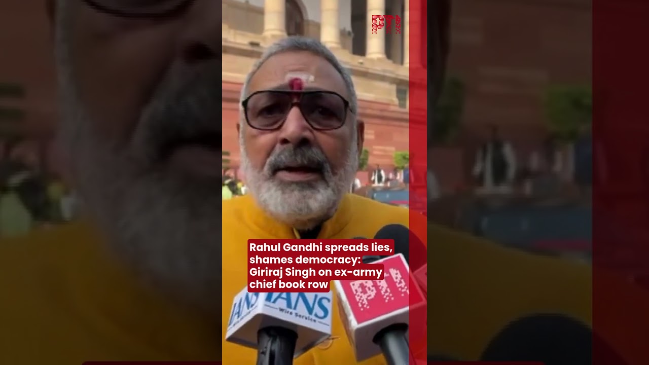 Rahul Gandhi spreads lies, shames democracy: Giriraj Singh on ex-army chief book row