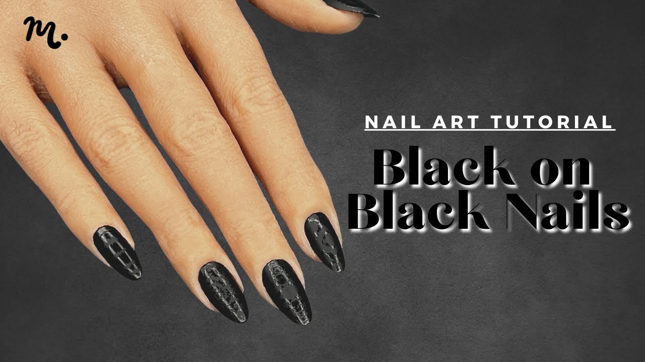 🖤 ​​Moody Matte Tuesday: Łatwy do stemplowania czarny lakier na czarnych matowych paznokciach | M...