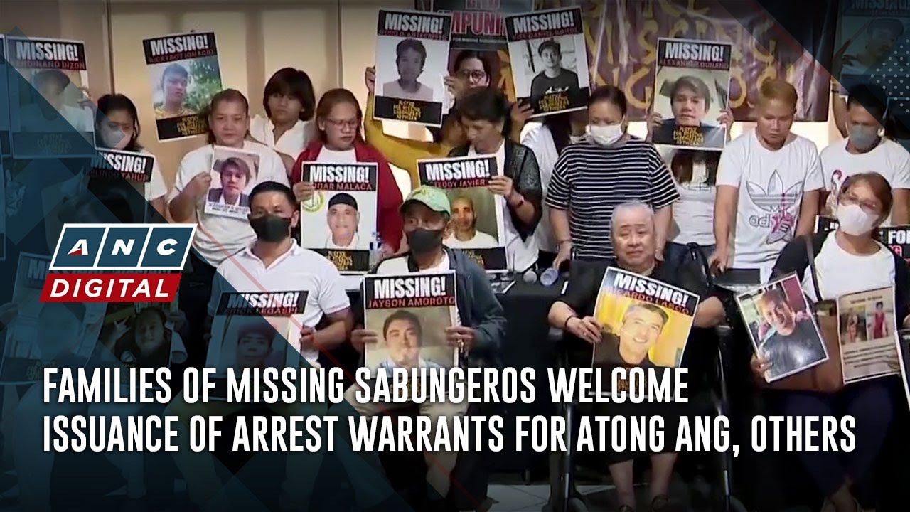 Families of missing sabungeros welcome issuance of arrest warrants for Atong Ang, others | ANC