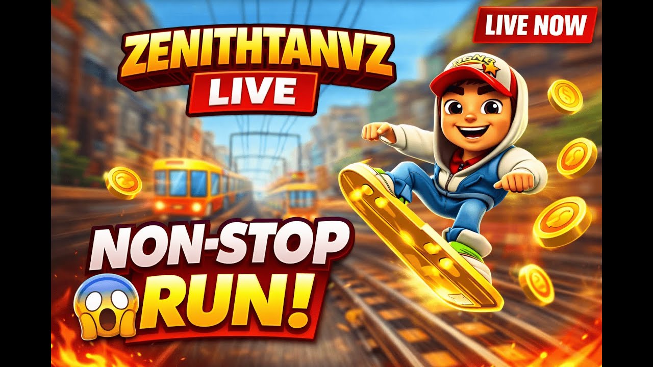 🔴 LIVE 🔥 Subway Surfers NON-STOP 😱 | ZenithTanvz Live Gameplay 🎮