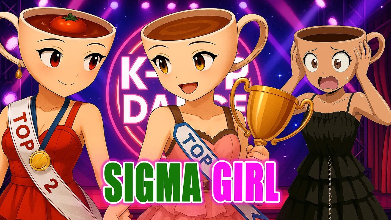 SIGMA GIRL WAR - JOIN THE KPOP DANCING CONTEST - Evil Espressona Signora | Horror Comedy Animation