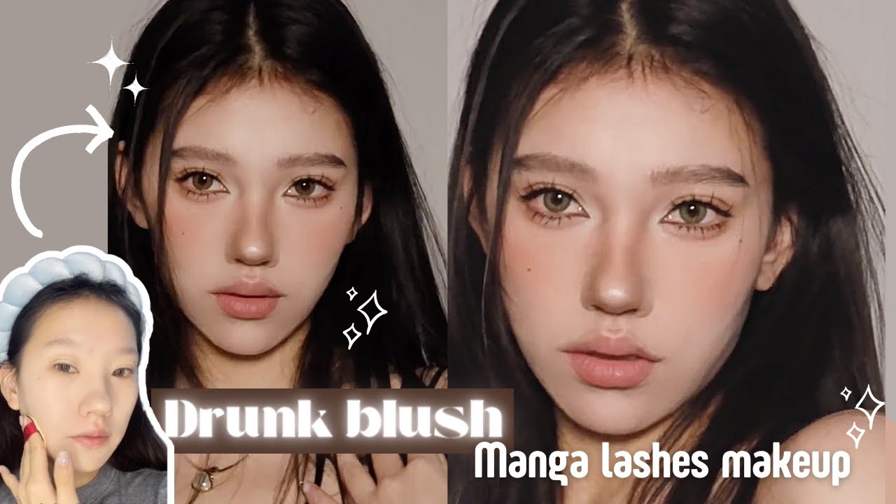 Drunk Blush Manhua Lash Everyday Makeup Look by 理又又