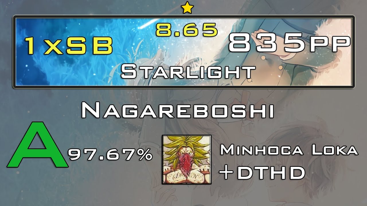 Osu! MINHOCA LOKA - Amatsuki - Nagareboshi [Starlight] | +HDDT x1781/1826 886pp if FC