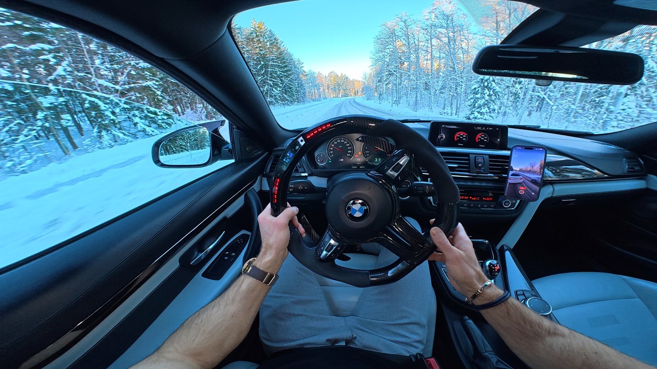 POV 575HP BMW M4 STAGE 2+ | WINTER DRIFTING ‼️