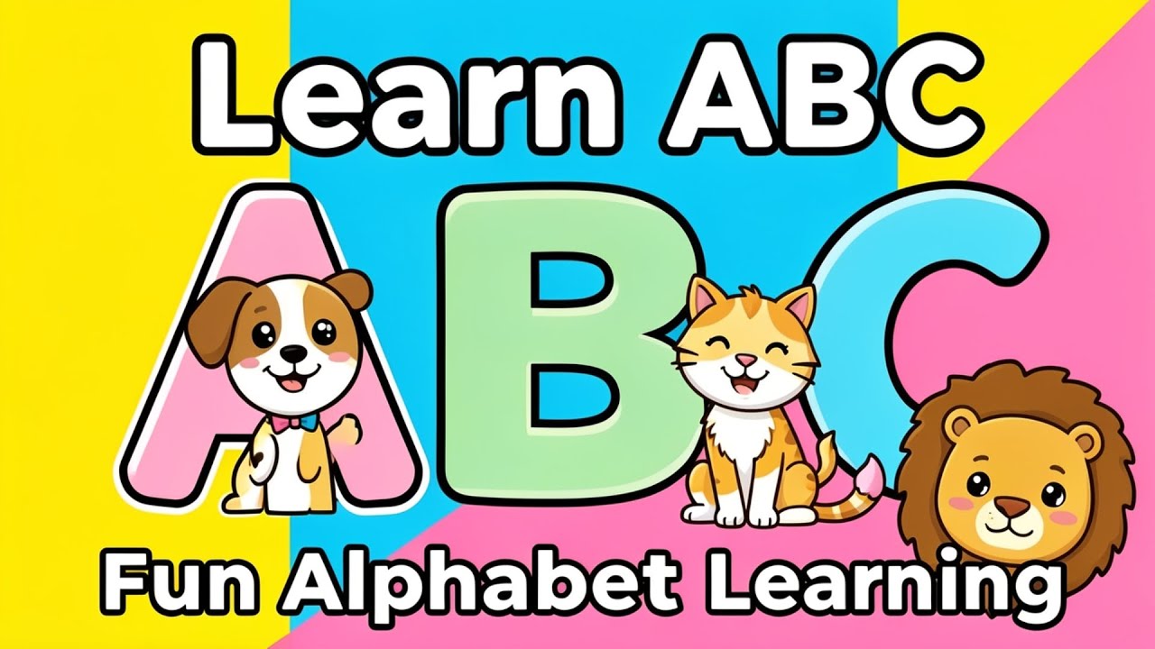 Learn ABC with Animals, Fruits & Objects | Animated Flashcards for Kids