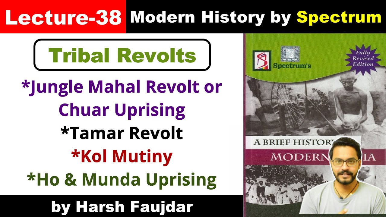 H38- Chuar Uprising, Tamar Revolt, Kol Mutiny, Ho & Munda Uprising | Spectrum Modern History UPSC