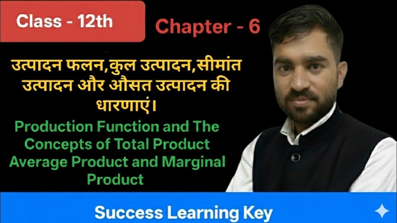 कुल, औसत और सीमांत उत्पादन | TP AP MP in Hindi | Production Function | Board Exam Special