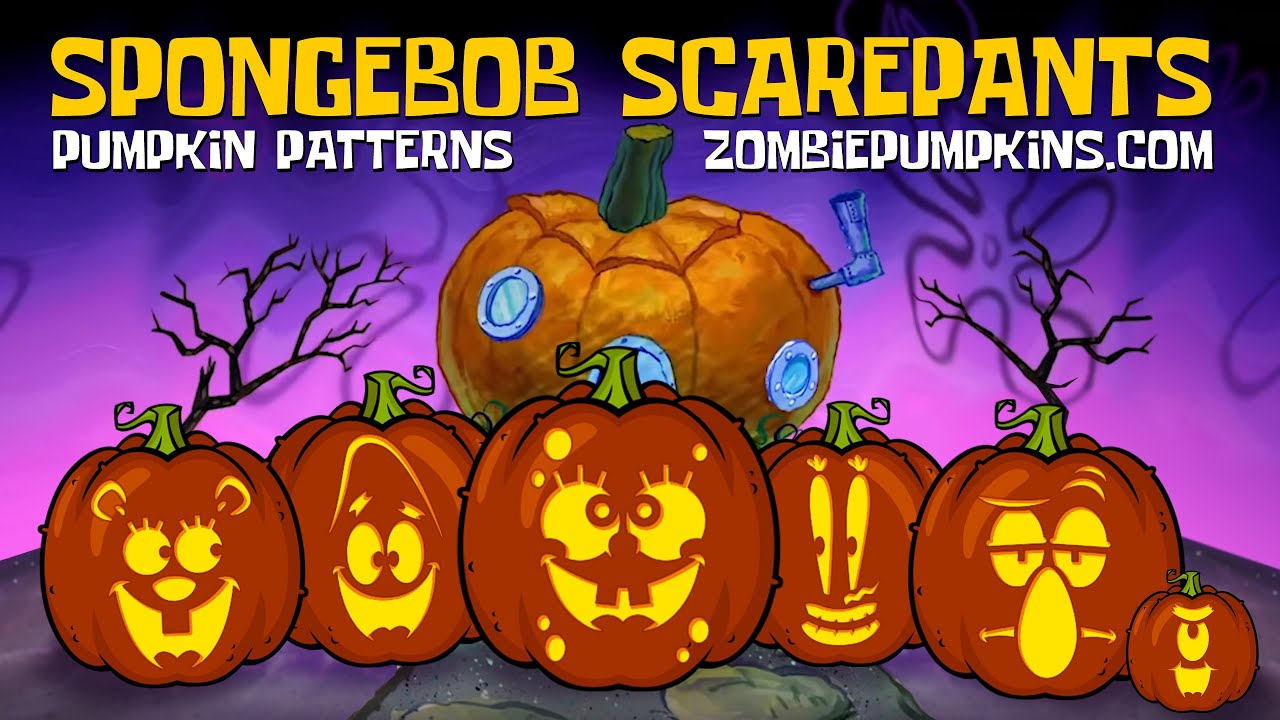 SpongeBob SquarePants Pumpkin Patterns by ZombiePumpkins.com
