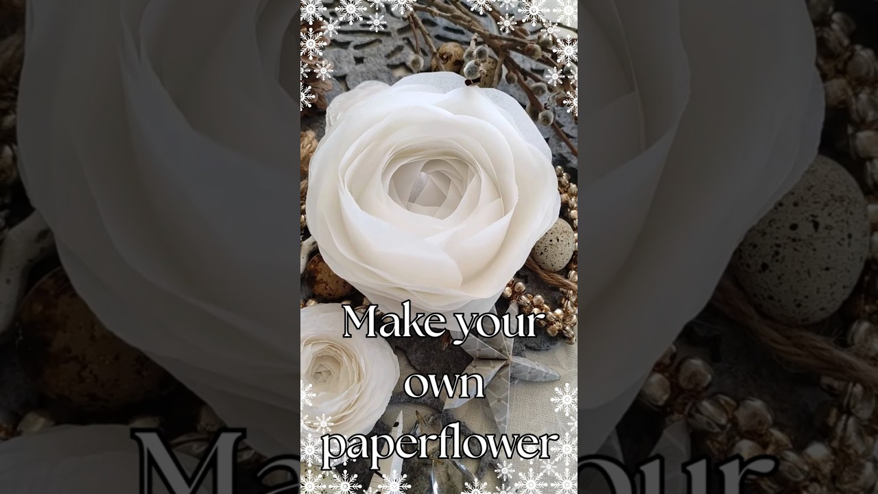 Make beautiful flowers out of baking paper  