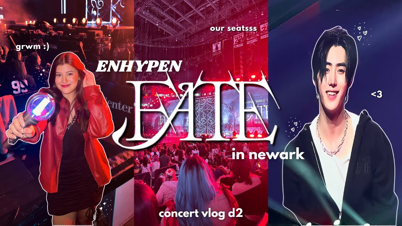Enhypen Concert Vlog | fate tour in newark d2 *grwm, merch, concert*
