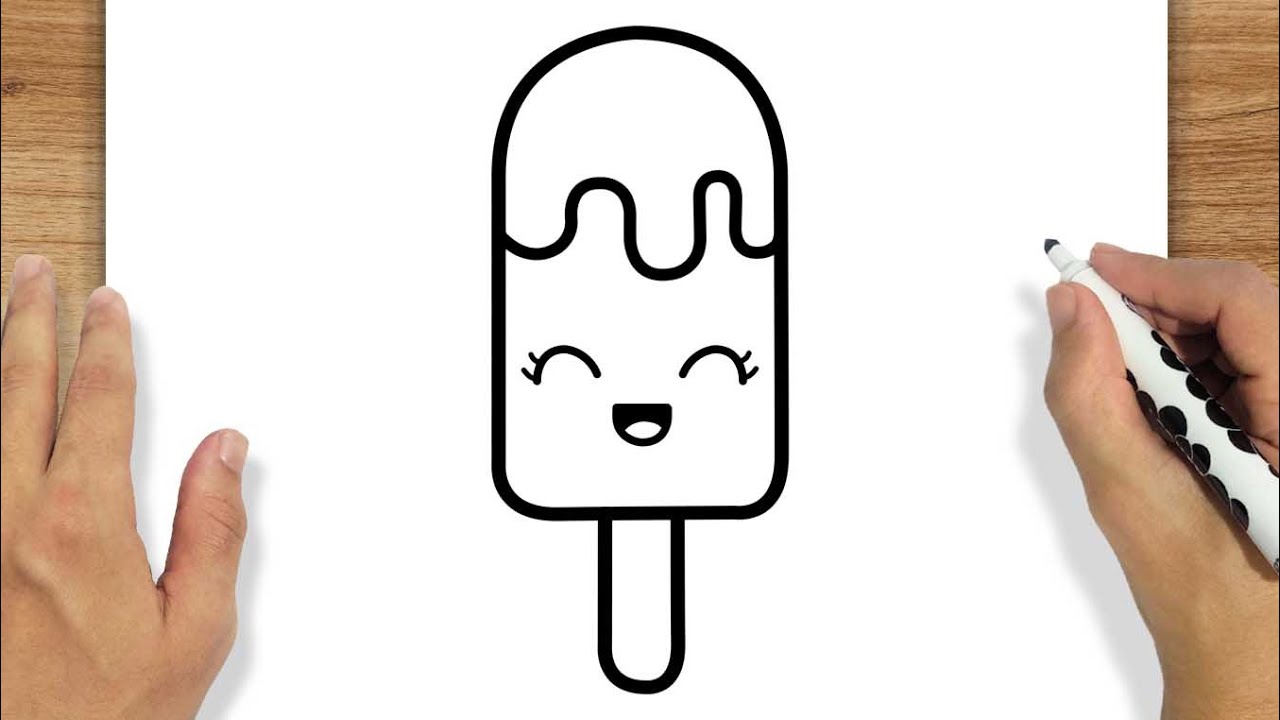 COMO DESENHAR UM PICOL&Eacute; KAWAII F&Aacute;CIL