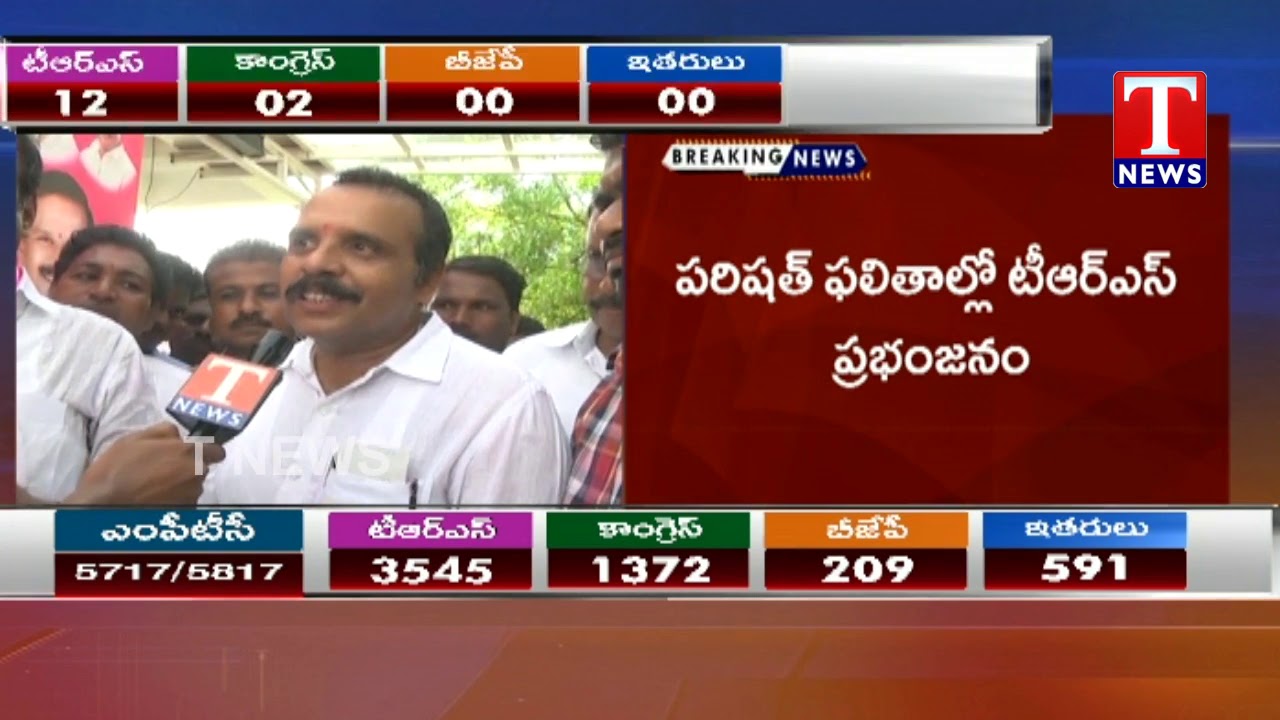 TRS Celebrations | TRS Grand Victory in Parishad Elections | T News Telugu