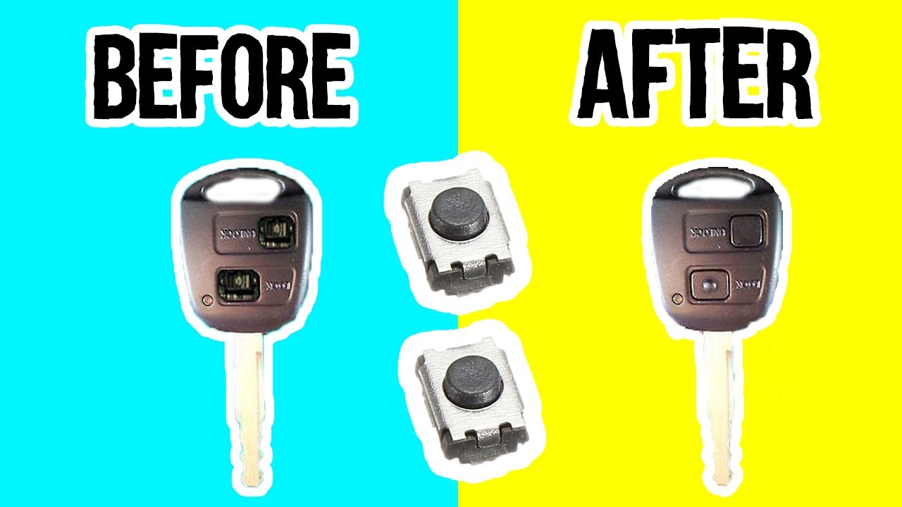How to replace broken button for Toyota  & Lexus remote control key fob
