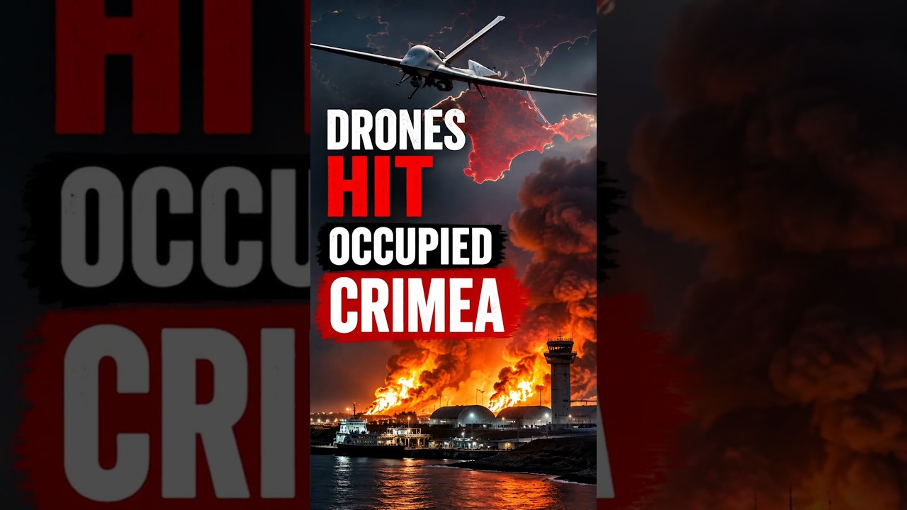 War in Ukraine: drone attack on Crimea, explosions near the ferry crossing,  airfield is on fire