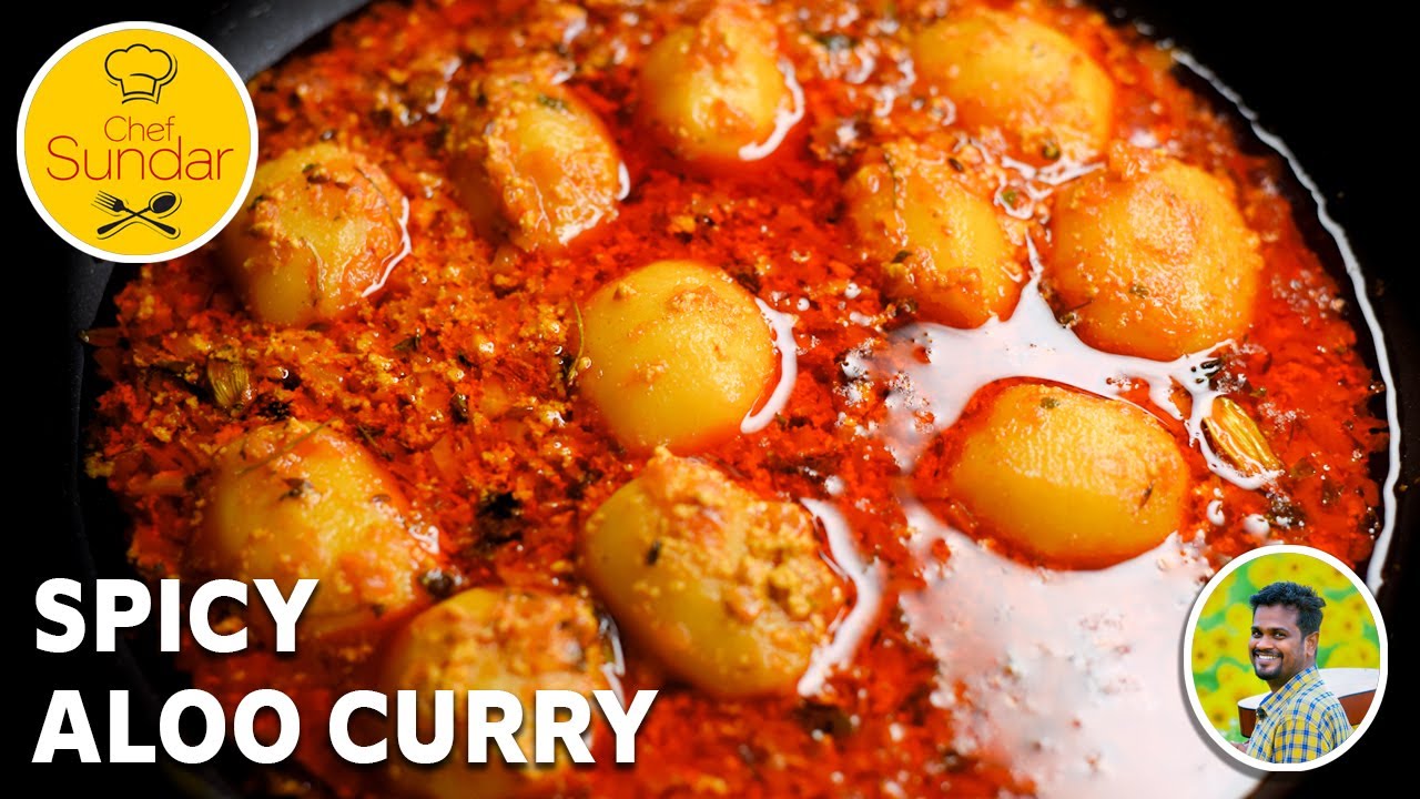 SPICY ALOO CURRY | CURD POTATO CURRY | DAHI ALOO RECIPE | CHEF SUNDAR