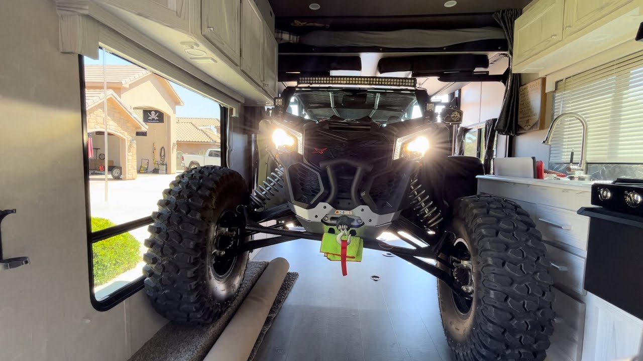 Squeezing the X3 into the toy hauler