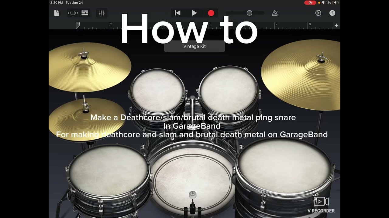 How to make a deathcore/ slam/ brutal death metal ping snare in GarageBand