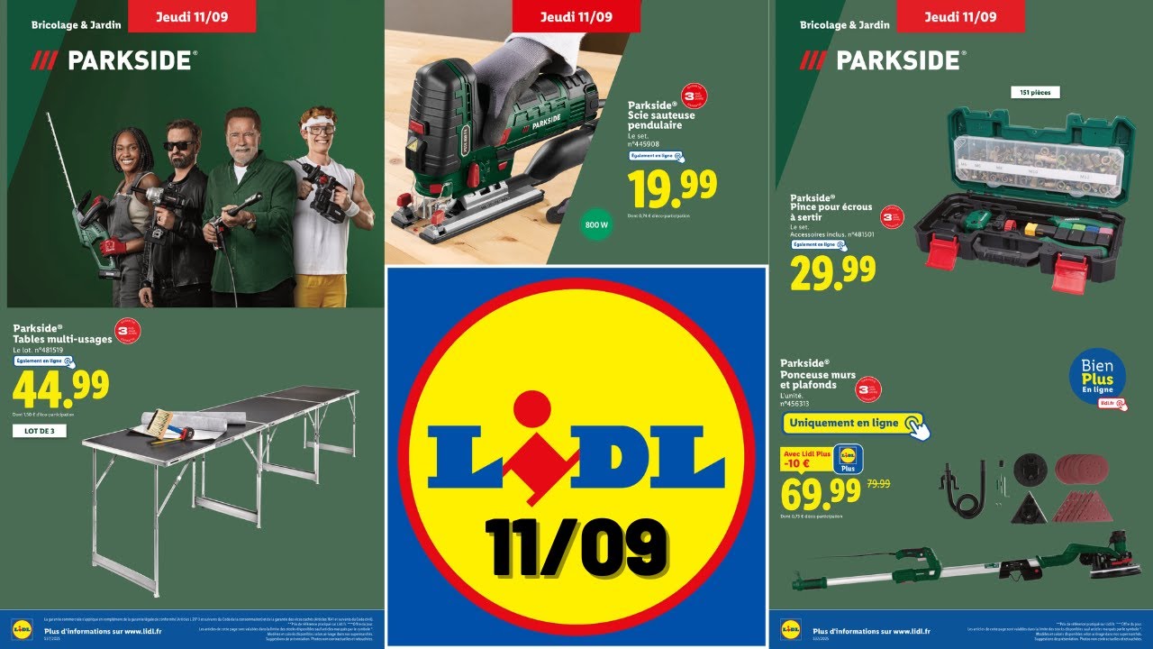 catalogue LIDL du 11 septembre 2025 ✅ Arrivage bricolage PARKSIDE 🔥 Promos en ligne