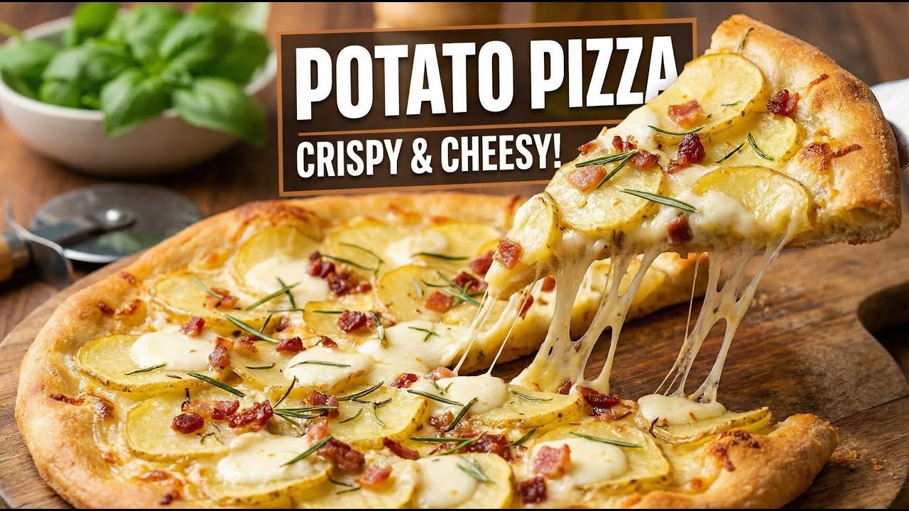 Easy  Healthy Potato Pizza Recipe 🥔🍕 | Crispy  & Cheesy