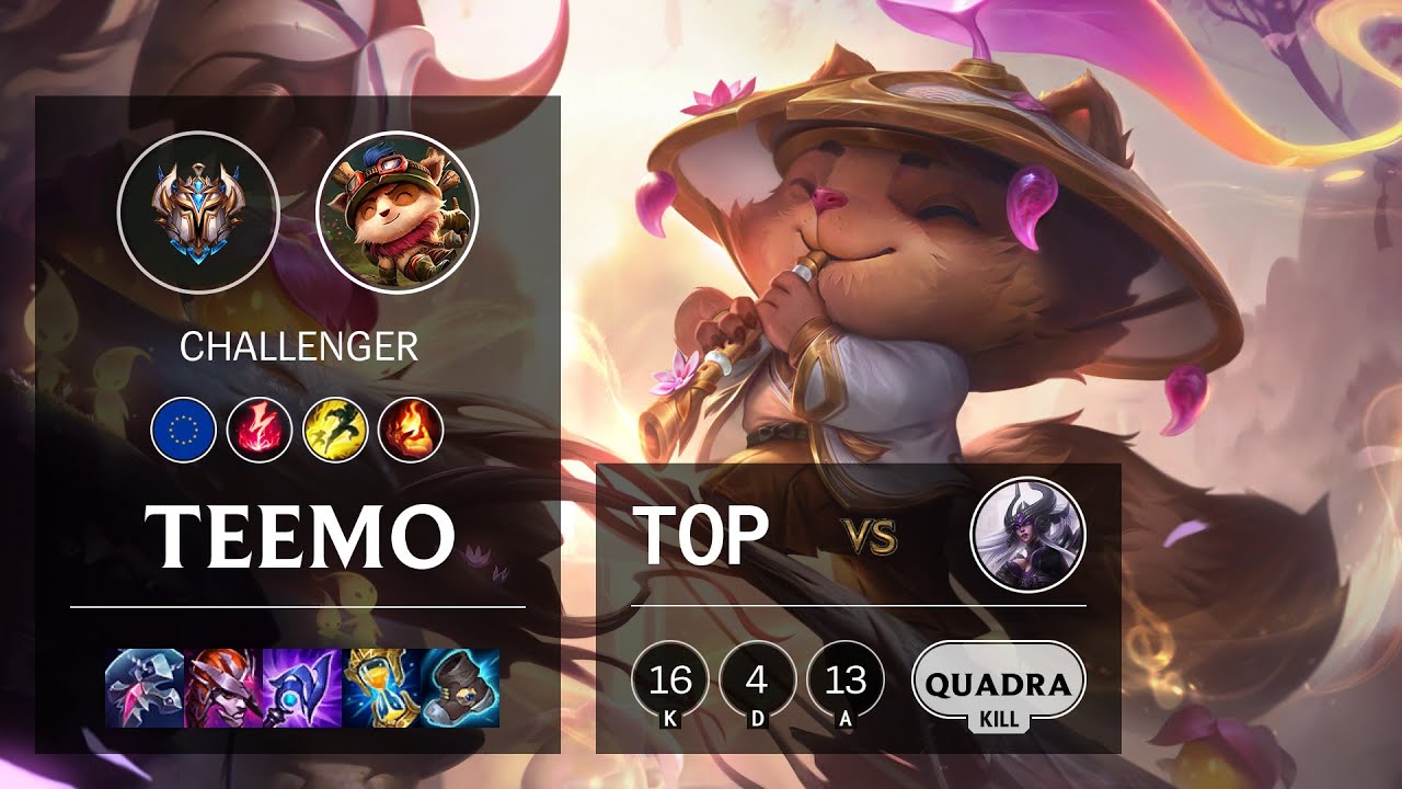 Teemo Top vs Syndra - EUW Challenger Patch 11.24b