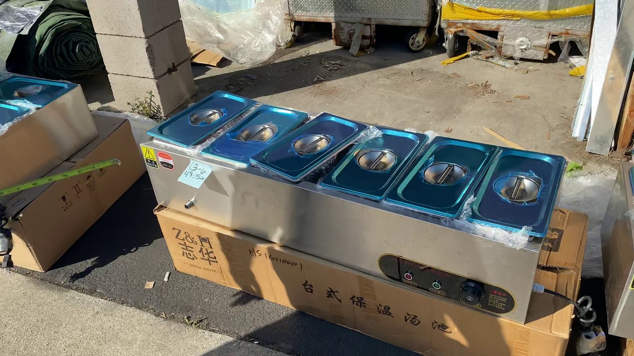 Commercial Food Warmer Portable Steam Table Countertop Pots Soup Station Electric Buffet Kitchen