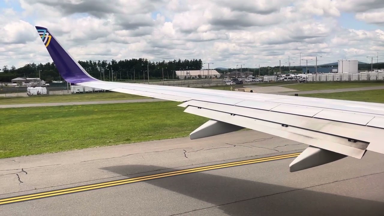 Avelo Airlines 737-800 Inaugural Flight Takeoff From Manchester, NH (MHT)