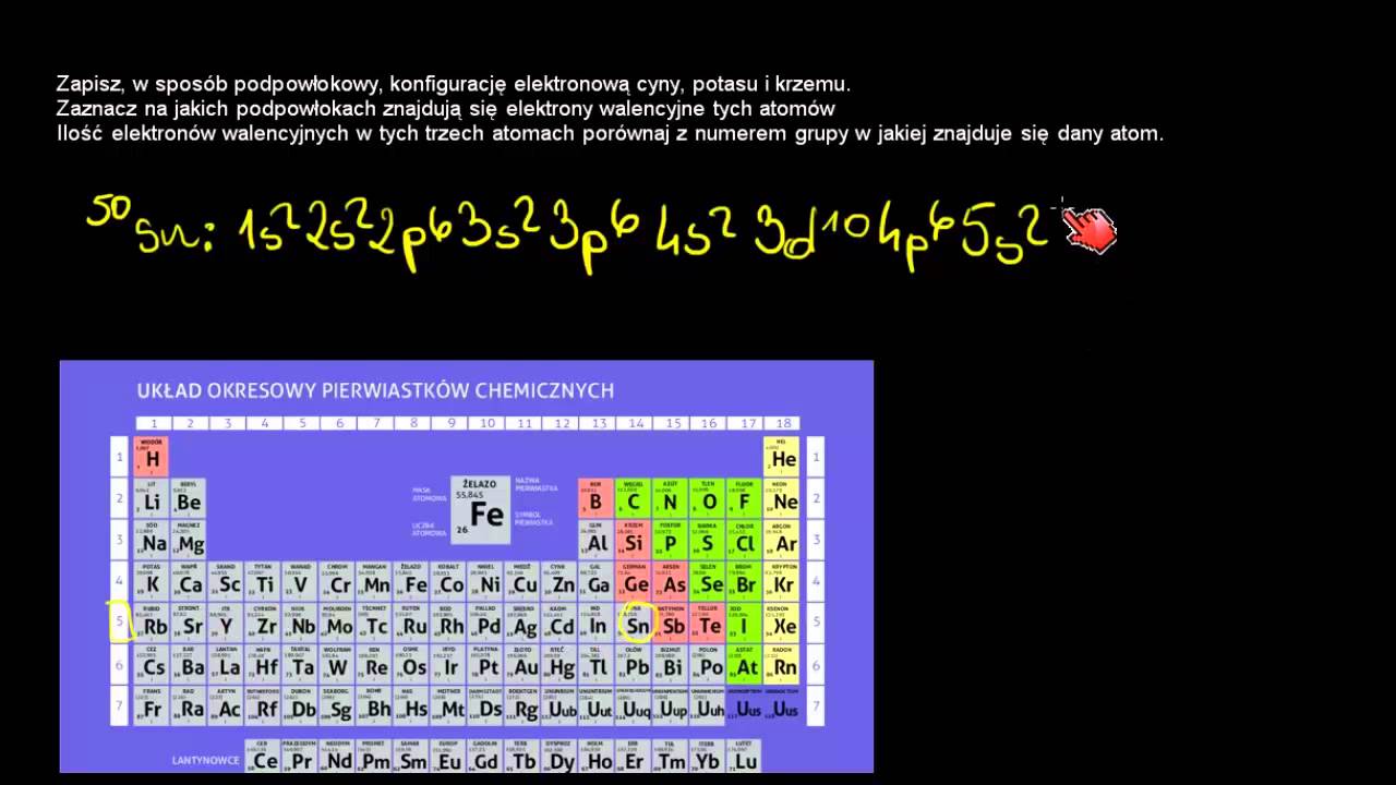 Elektrony walencyje - rozwiazanie pracy domowej.