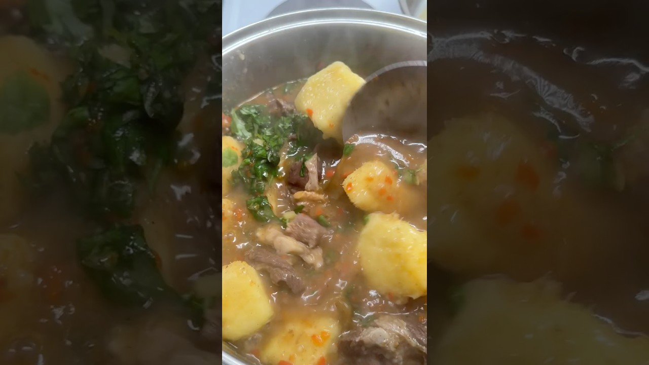Nigerian goat meat pepper soup 🍲  good for the season 😋 