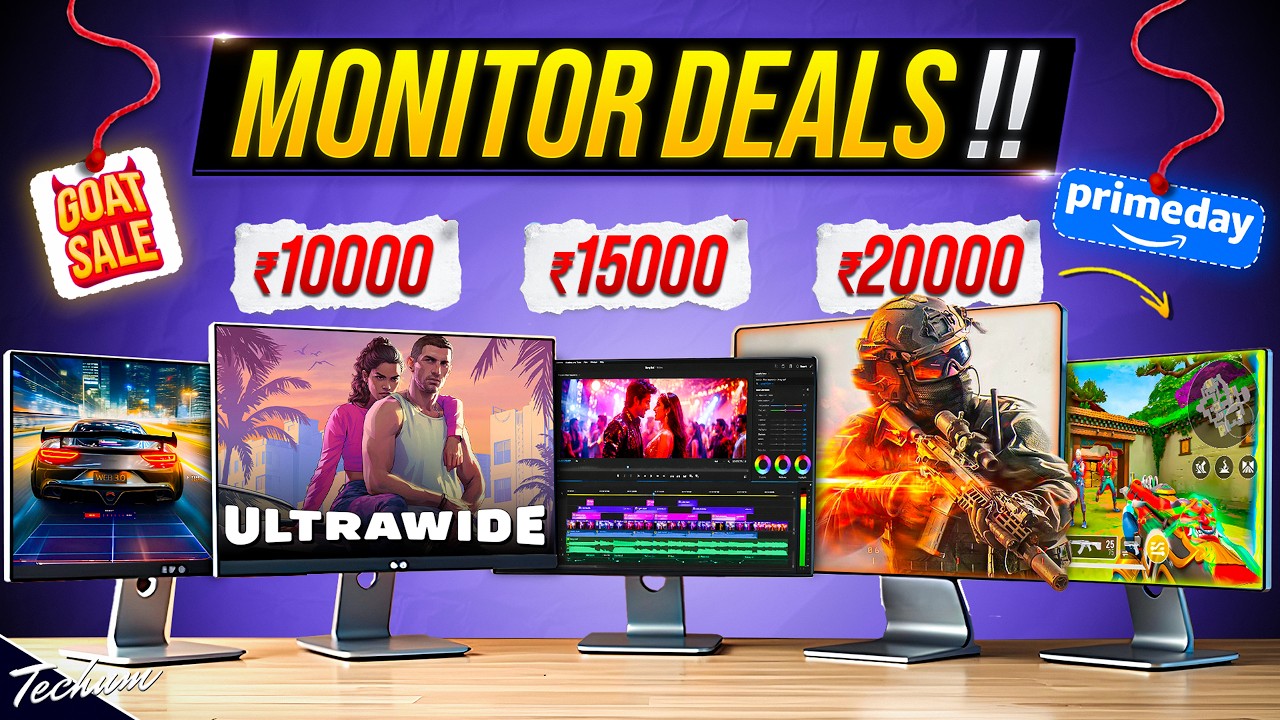 Price Drop🔻Best Monitor Deals Under 10000, 15000, 20000💥Flipkart GOAT Sale & Amazon Prime Day