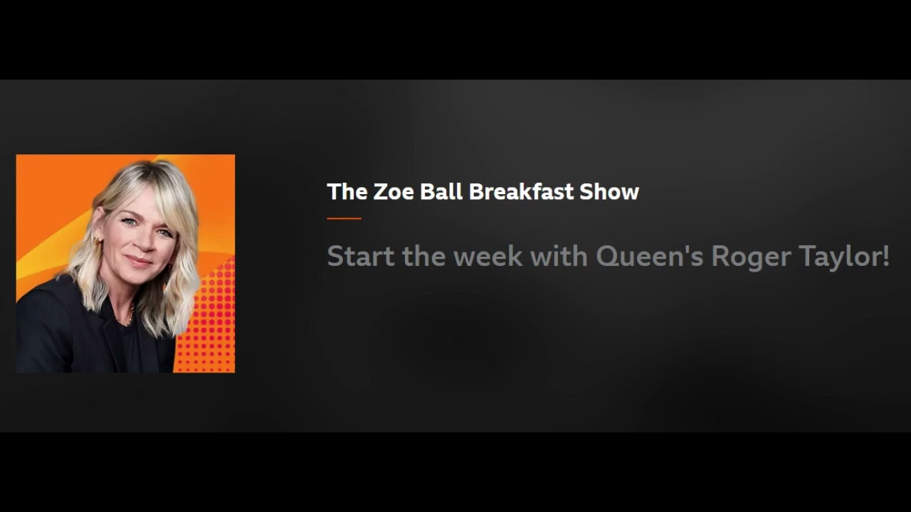 Roger Taylor on BBC 2 Radio Zoe Ball Breakfast Show (24 Apr 2023)