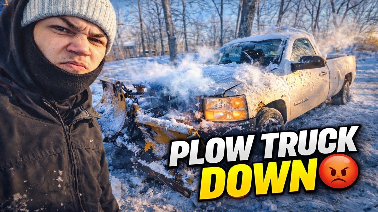 Snow Removal Vlog (PLOW TRUCK DOWN!!)