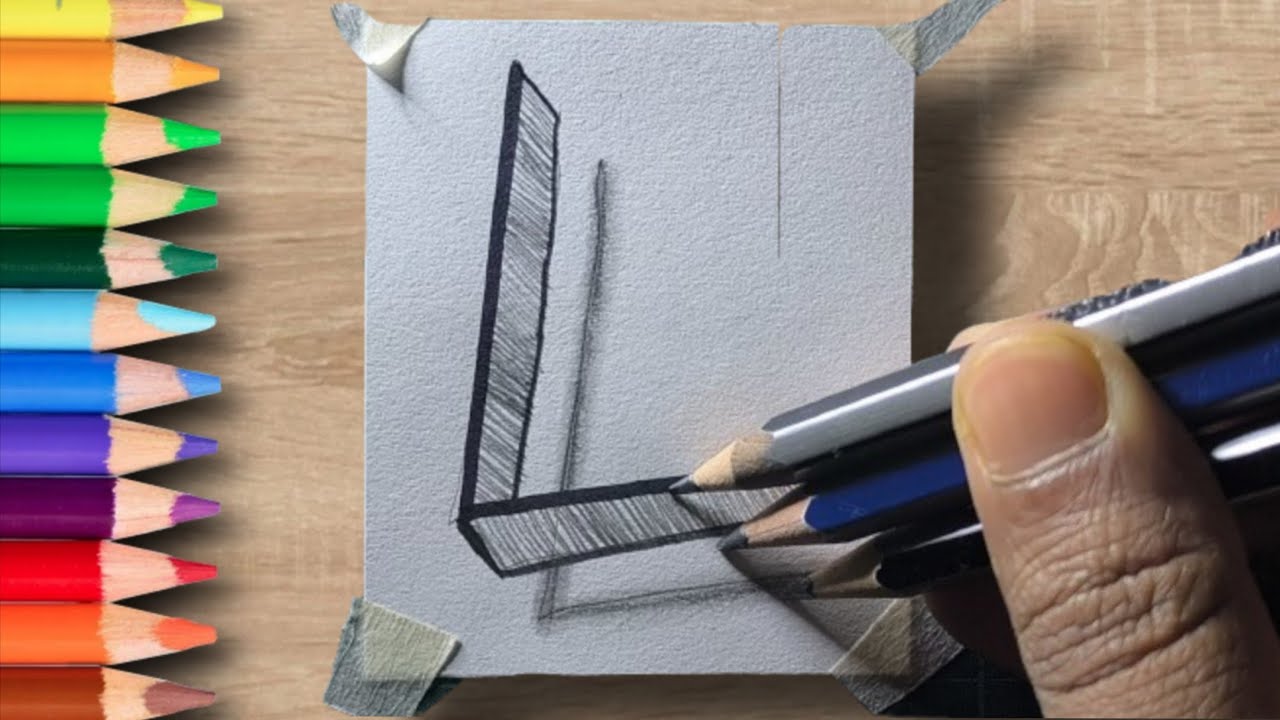 Master the Art of 3D Lettering: Learn to Draw an Awesome 3D 'L' in Minutes!