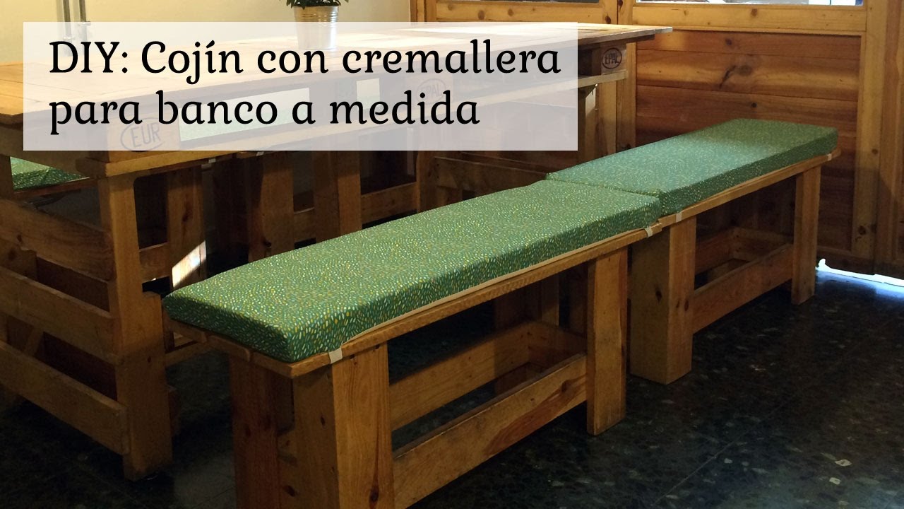 C&oacute;mo hacer un coj&iacute;n con cremallera para banco a medida