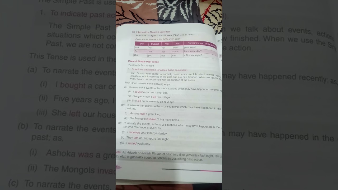 Tenses and their uses past indefinite tense formation and use of helping verbs a