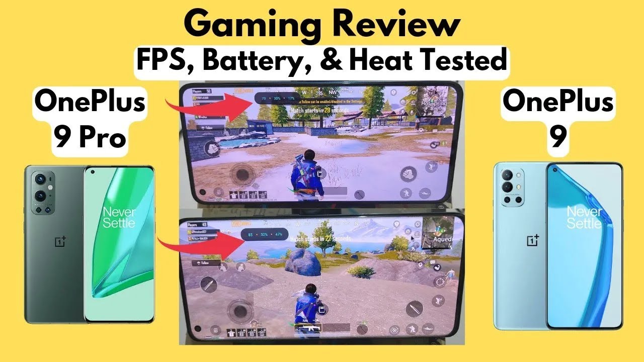 OnePlus 9 vs OnePlus 9 Pro PUBG Test [FPS, Heat & Battery Test]