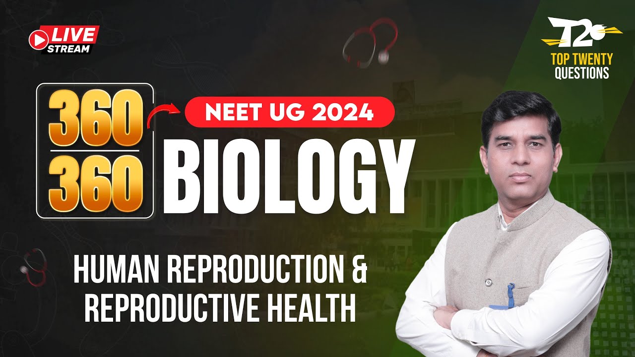 NEET-UG 2024 🎯 Score 360/360 | Biology | Top 20 Q. for Human Reproduction and Reproductive Health
