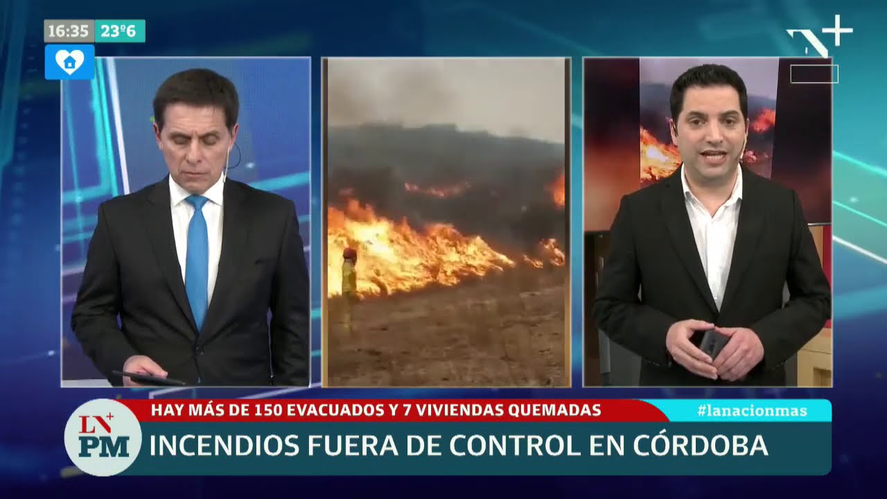 Incendios fuera de control en Córdoba: hay más de 150 personas evacuadas
