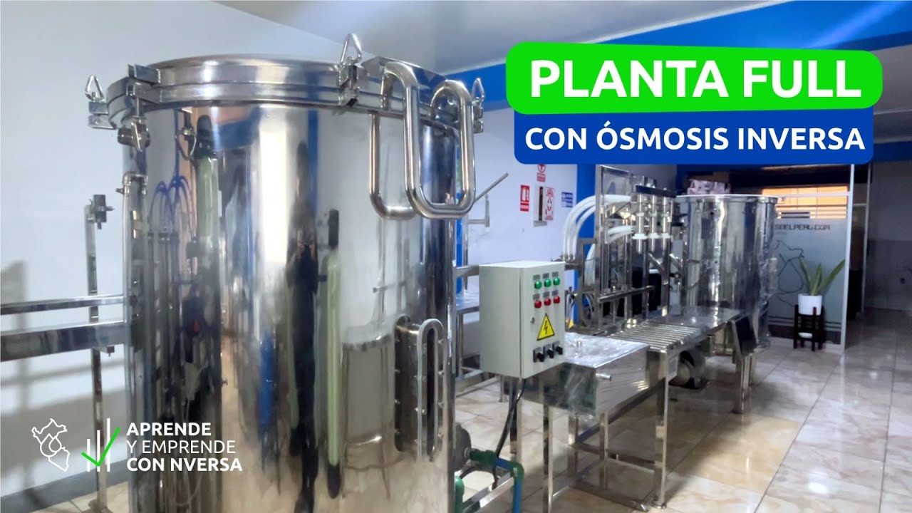 Planta envasadora de agua con ósmosis inversa completa