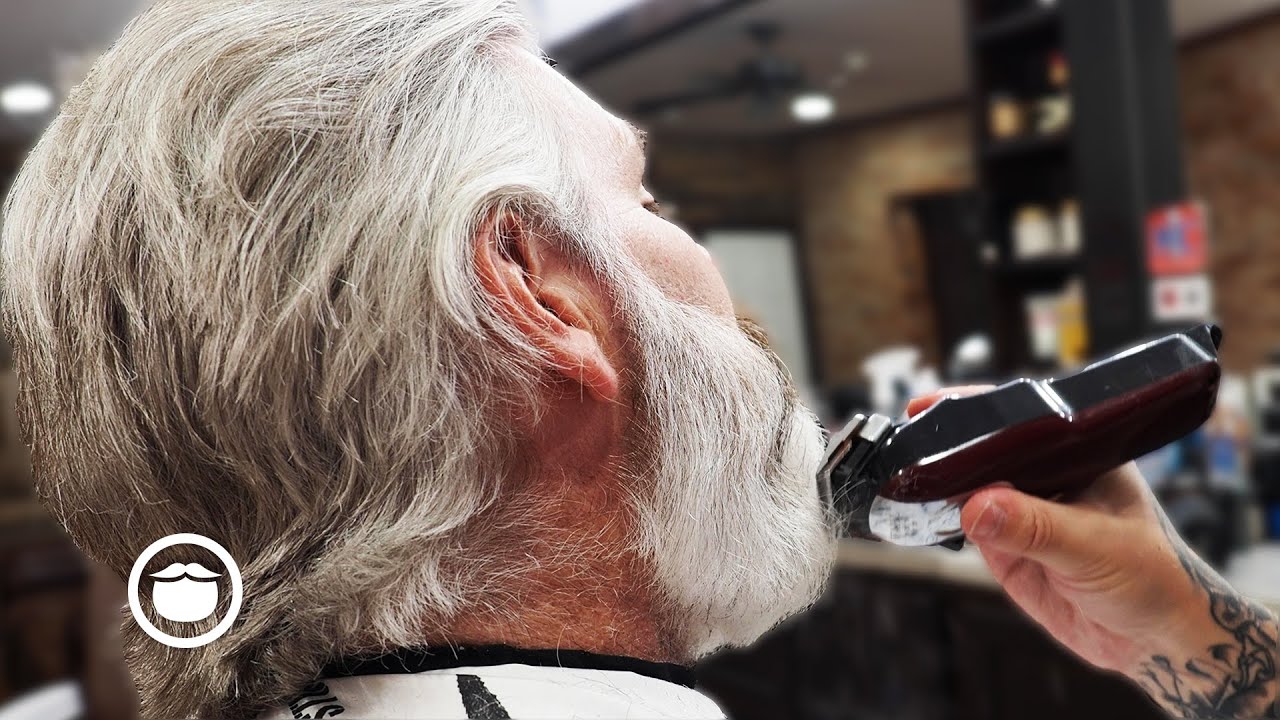 Greg Berzinsky's Doppelgänger Gets an Old School Scissor Cut & SHARP Beard Trim | Justin Polisi