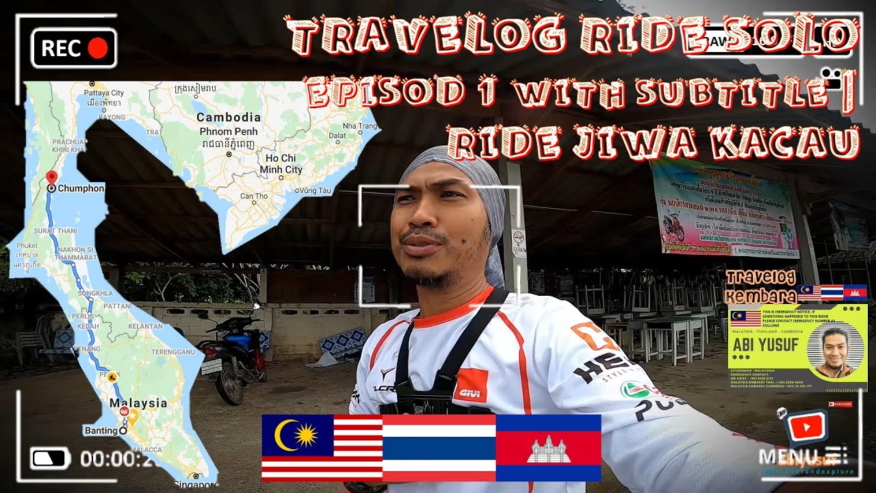 #ep.1 Ride Solo Cambodia - Jiwa dah Kacau Kena Pau Dengan Ulat. Hampeh