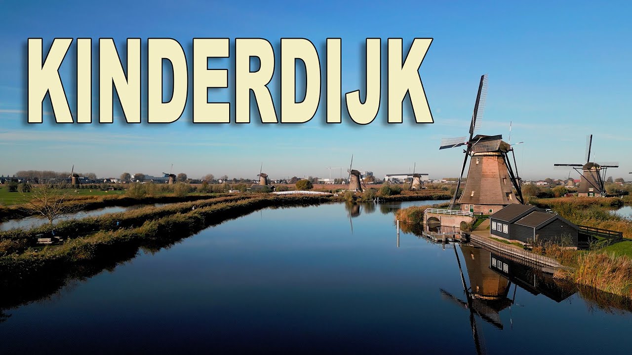 4K drone film: de molens van Kinderdijk