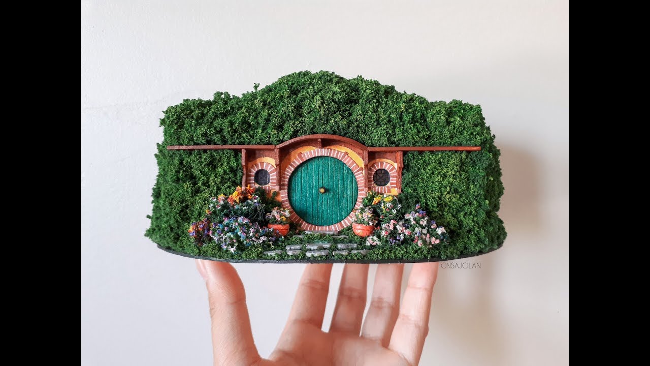 MINIATURE HOBBIT HOUSE (Bag End) - Full process video from start to finish!