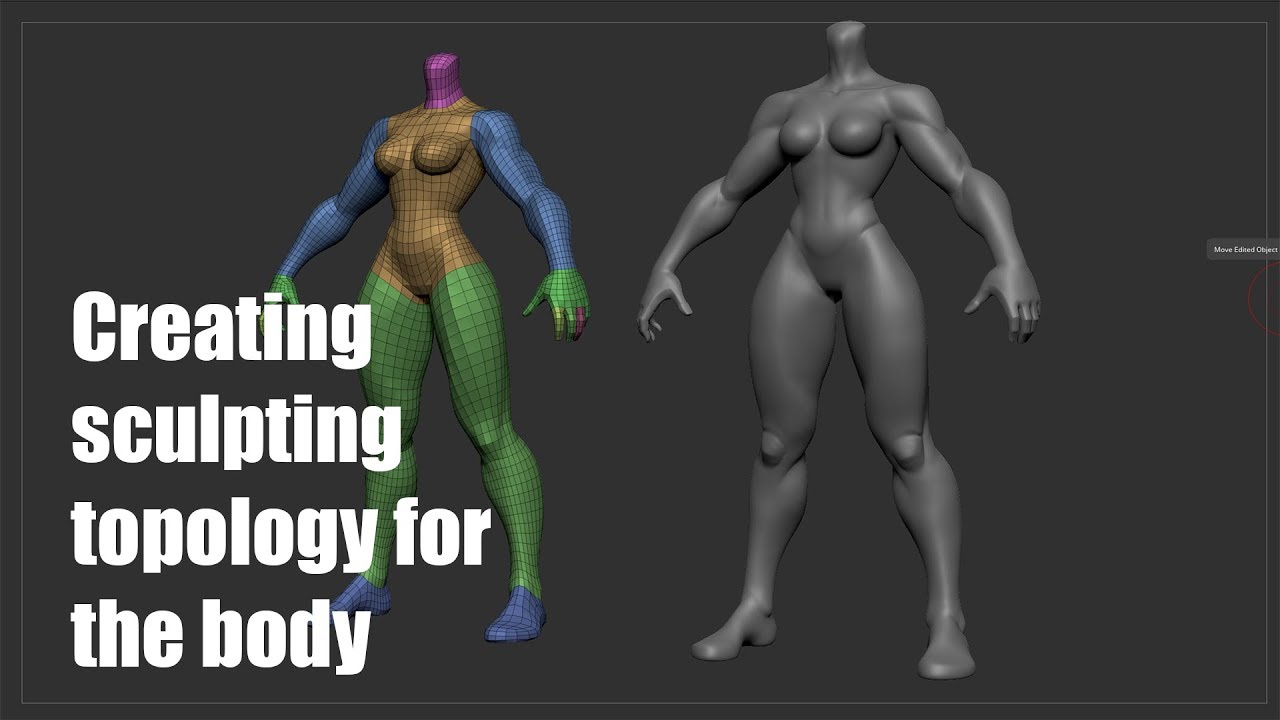 Creating sculpting topology for the body