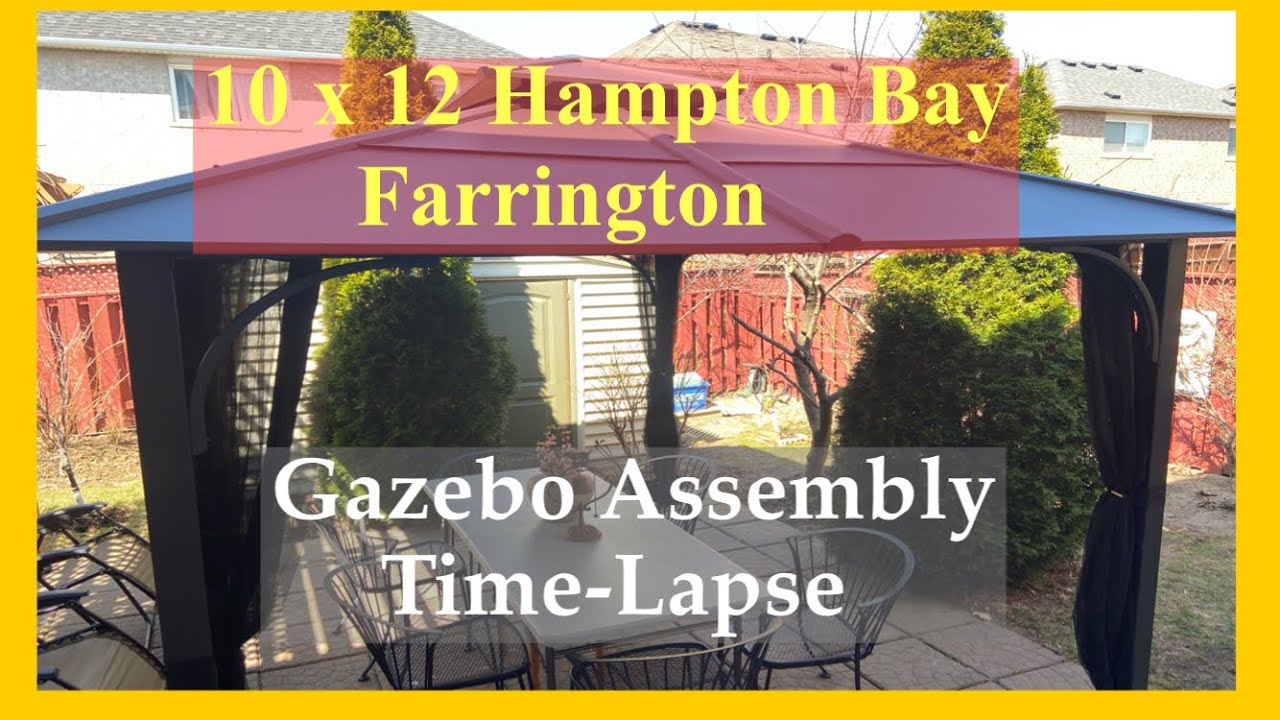 Backyard Gazebo 10 x 12  Farrington - Home Depot | Build Time Lapse