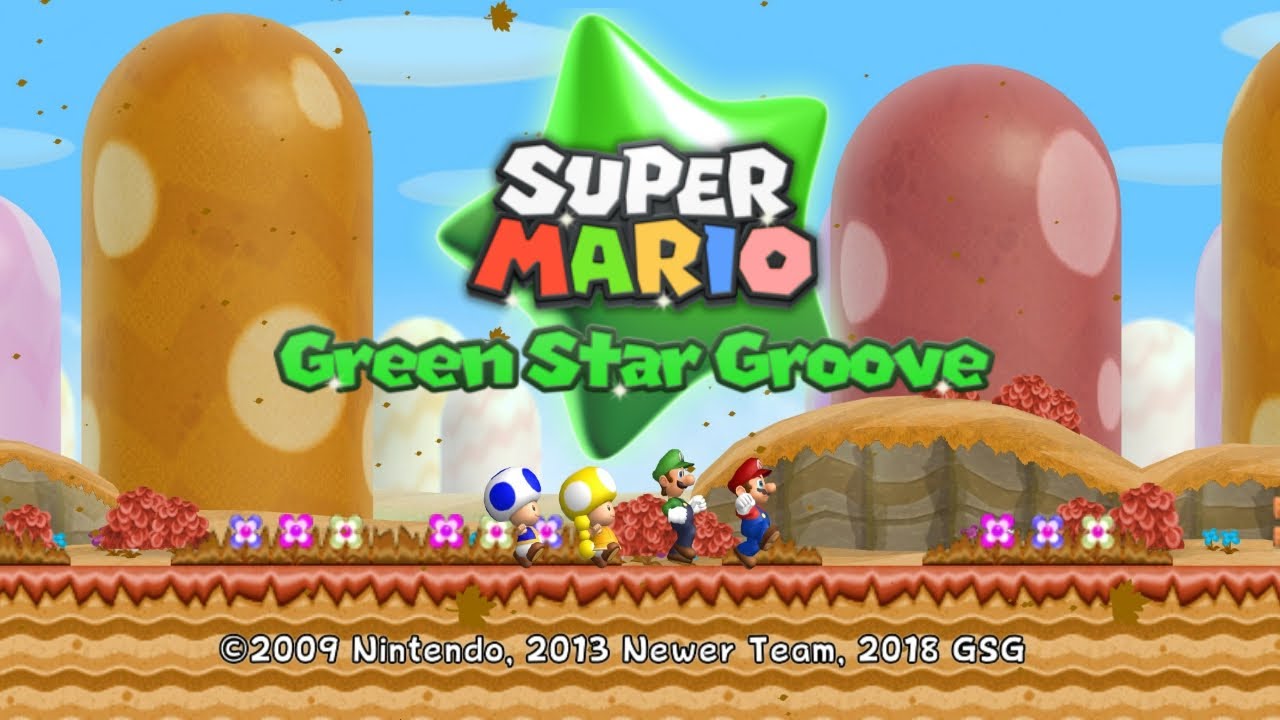 Green Star Groove New Super Mario Bros.Wii - Complete 1 World