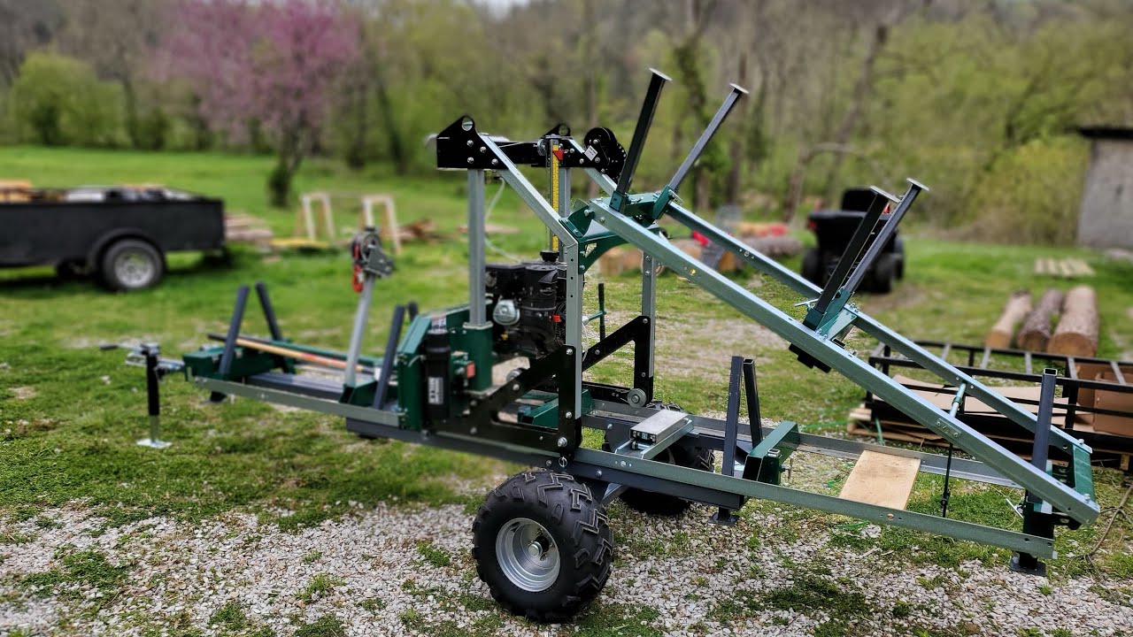 Woodland Mills HM122 BushlanderXL saw trailer build and first cut