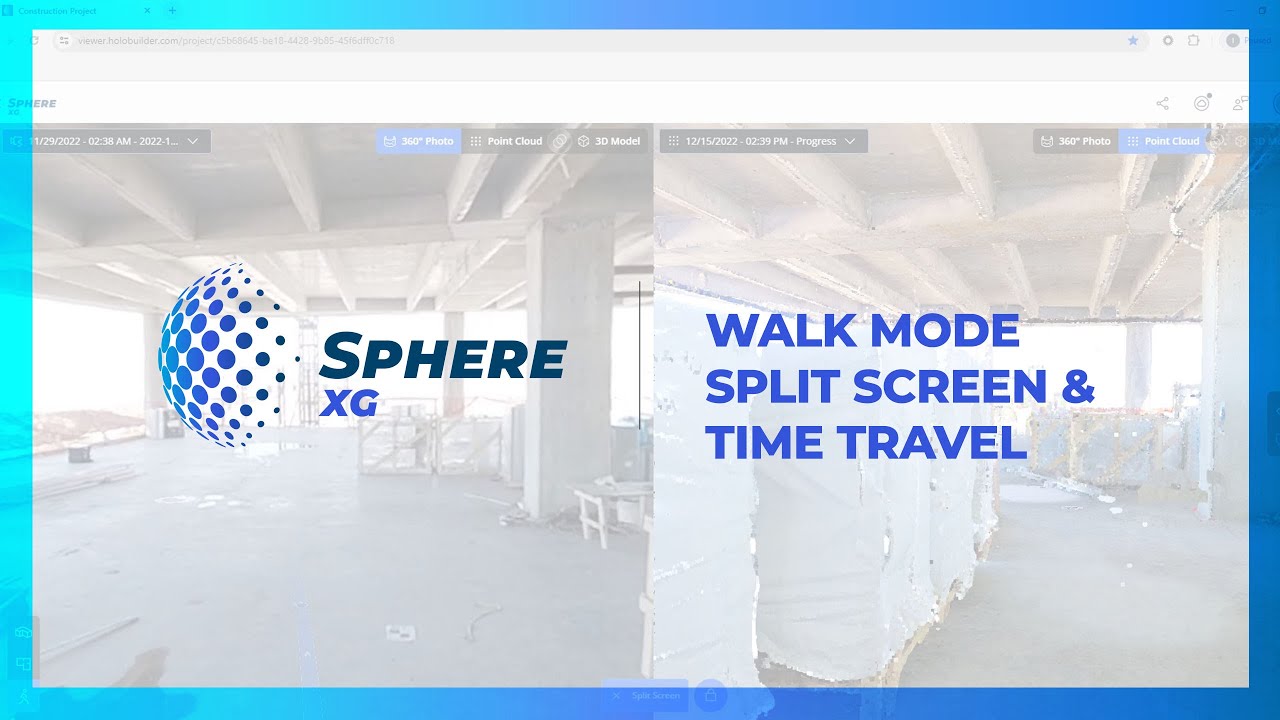 FARO Sphere XG - Walk Mode Split Screen and Time Travel