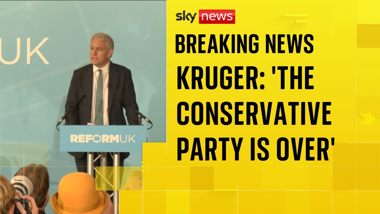 Conservative MP and shadow minister Danny Kruger defects to Reform
