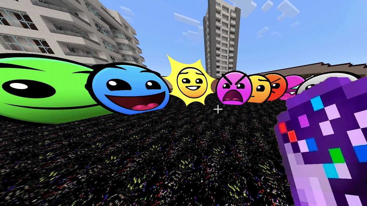 Pibby Glitch Geometry Dash Fire in the Hole Nextbot Addon in Minecraft PE #MCPEAddons